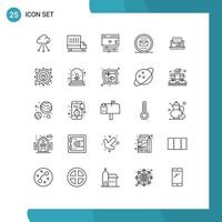 25 Creative Icons Modern Signs and Symbols of chat mail page letter email Editable Vector Design Elements