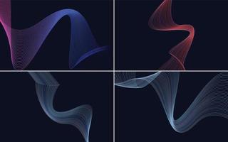 modern wave curve abstract presentation background Pack vector