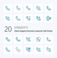 20 Call Blue Color icon Pack like phone call ring callback call vector