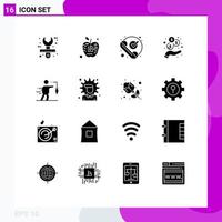 paquete de iconos de vector de stock de 16 signos y símbolos de línea para ingresos de ingresos digitales recibidos elementos de diseño de vector editables ok