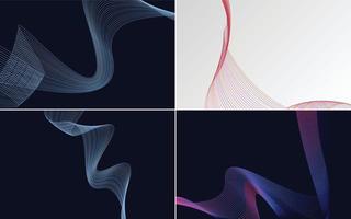 modern wave curve abstract presentation background Pack vector