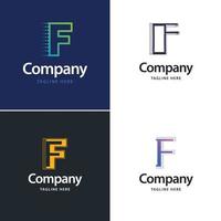 Letter F Big Logo Pack Design Creative Modern logos design for your business vector