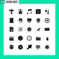 Universal Icon Symbols Group of 25 Modern Solid Glyphs of downgrade degradation key career demotion mac Editable Vector Design Elements