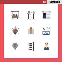 9 Creative Icons Modern Signs and Symbols of direction festival computer lamp light Editable Vector Design Elements