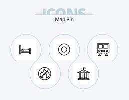 diseño de iconos del paquete de iconos de línea pin de mapa 5. . ley. cuidado de la salud. juez. carpa vector