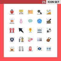 25 Creative Icons Modern Signs and Symbols of growth business share badge achievements Editable Vector Design Elements