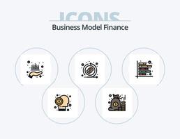 Finance Line Filled Icon Pack 5 Icon Design. invoice. contract. price. digital. blockchain vector