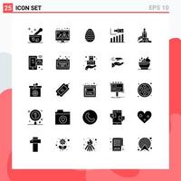 25 Creative Icons Modern Signs and Symbols of games vision easter term long Editable Vector Design Elements