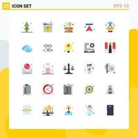 Set of 25 Modern UI Icons Symbols Signs for antenna up book arrows open Editable Vector Design Elements