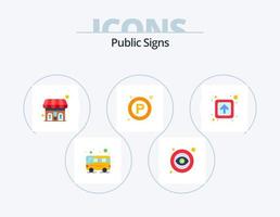 Public Signs Flat Icon Pack 5 Icon Design. signs. forward. toilet. arrow. public vector