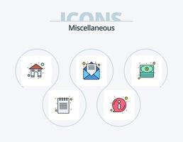 Miscellaneous Line Filled Icon Pack 5 Icon Design. chart. computer. solution. plugin vector