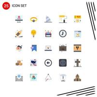 25 iconos creativos signos y símbolos modernos de venta pintura dubai desarrollo codificación elementos de diseño vectorial editables vector