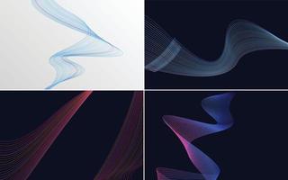 modern wave curve abstract presentation background Pack vector