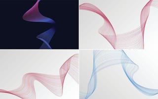 modern wave curve abstract presentation background Pack vector