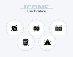 paquete de iconos de glifo de interfaz de usuario 5 diseño de iconos. . leer. planta. educación. foto vector