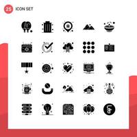 25 Creative Icons Modern Signs and Symbols of scene nature holder landscape shopping Editable Vector Design Elements
