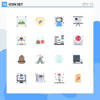 16 Creative Icons Modern Signs and Symbols of marketing finance mind business online Editable Pack of Creative Vector Design Elements