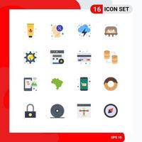 16 Creative Icons Modern Signs and Symbols of settings megaphone power marketing eggs Editable Pack of Creative Vector Design Elements