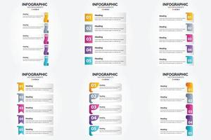 ilustración vectorial infografía conjunto de diseño plano para folleto publicitario y revista vector