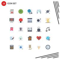 User Interface Pack of 25 Basic Flat Colors of science window internet of things living furniture Editable Vector Design Elements