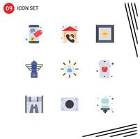 Pack of 9 Modern Flat Colors Signs and Symbols for Web Print Media such as person group delete business night Editable Vector Design Elements