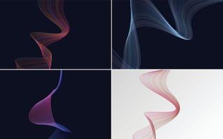 modern wave curve abstract presentation background Pack vector