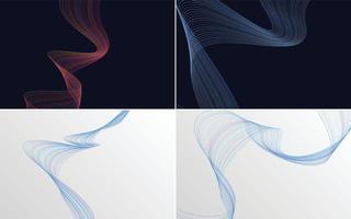 modern wave curve abstract presentation background Pack vector