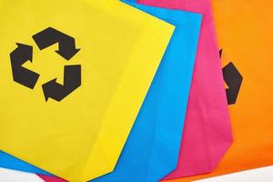 multi-colored viscose environmentally friendly bags photo