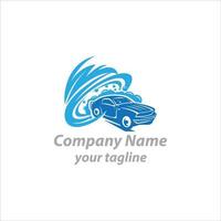 diseño de concepto de vector de logotipos de lavado de coches, plantilla de logotipo de limpieza de automóviles.