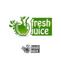 logotipo de jugo de fruta. logotipo de bebida fresca. ilustración vectorial, plantilla de diseños de logotipo de jugo fresco. vector