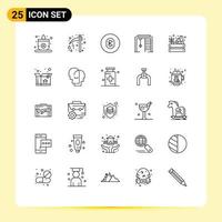 25 Creative Icons Modern Signs and Symbols of farm sport bluetooth ring wireless Editable Vector Design Elements