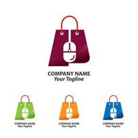 Online Shop Logo designs Template. Shopping Logo vector icon illustration design. Shopping bag icon for online shop business logo. Online store logo vector illustration. Logotypes For Online Shop.