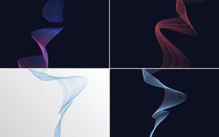 modern wave curve abstract presentation background Pack vector