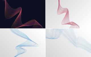 Collection of geometric minimal lines pattern set vector