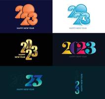 Big Set of 2023 Happy New Year logo text design 2023 number design template vector