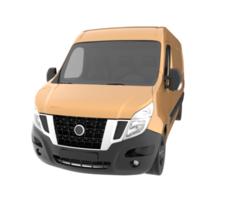 Cargo van isolated on transparent background. 3d rendering - illustration png