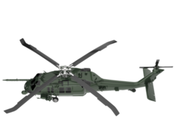 Helicopter isolated on transparent background. 3d rendering - illustration png