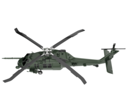 Hubschrauber isoliert auf transparentem Hintergrund. 3D-Rendering - Abbildung png