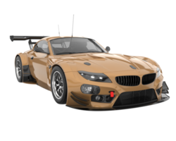 voiture de course isolée sur fond transparent. rendu 3d - illustration png