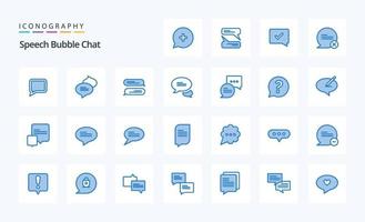 25 Chat Blue icon pack vector