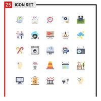 25 Universal Flat Color Signs Symbols of buy repairs profile recuperation ssl Editable Vector Design Elements