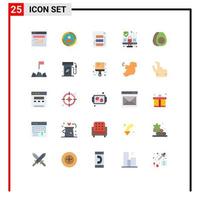 Set of 25 Modern UI Icons Symbols Signs for holiday egg file security computer Editable Vector Design Elements