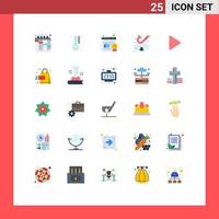 Universal Icon Symbols Group of 25 Modern Flat Colors of sales video like play snorkeling Editable Vector Design Elements