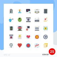 Group of 25 Flat Colors Signs and Symbols for income fund person equity search Editable Vector Design Elements