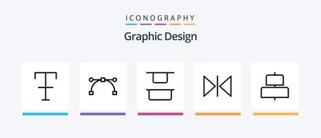 Design Line 5 Icon Pack Including . align. path. Creative Icons Design vector