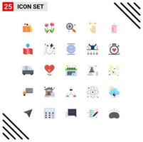 Modern Set of 25 Flat Colors and symbols such as zoom out left spring gesture bug Editable Vector Design Elements