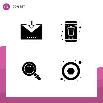 Universal Solid Glyphs Set for Web and Mobile Applications download find retrieve delete view Editable Vector Design Elements