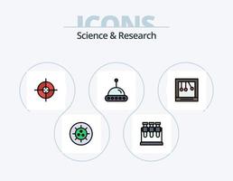 paquete de iconos llenos de línea científica 5 diseño de iconos. . . termómetro. ciencia. átomo vector