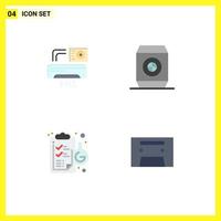 4 Flat Icon concept for Websites Mobile and Apps air flask room soft analog Editable Vector Design Elements