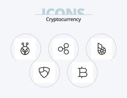 Cryptocurrency Line Icon Pack 5 Icon Design. nxt. cryptocurrency. dash. crypto. dogecoin vector